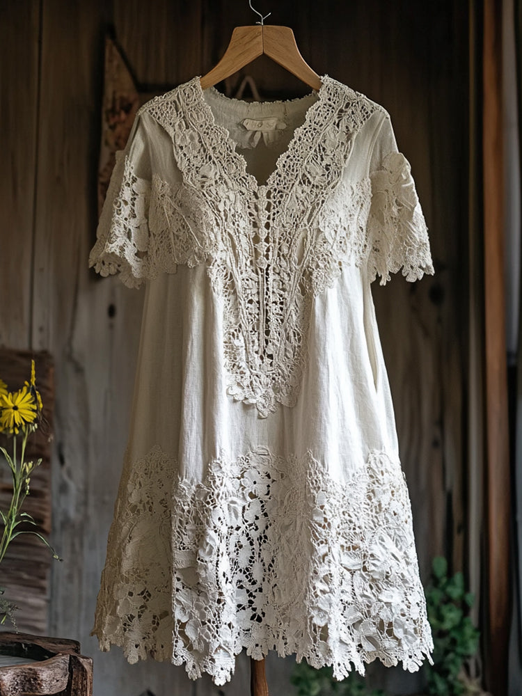 Eleanor® | White Art Midi Dress