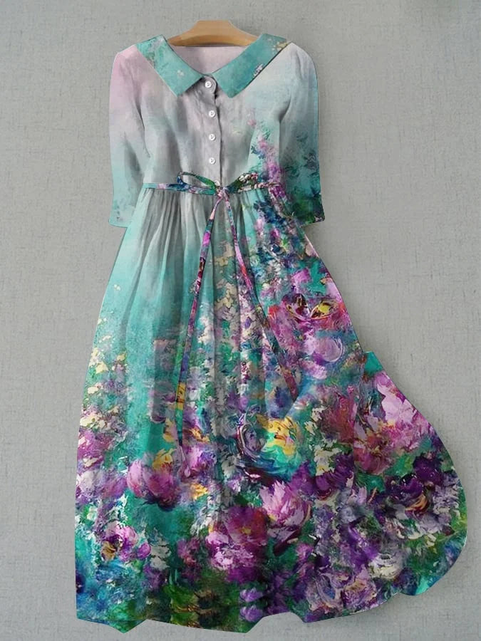 Quinna® |Floral Dress with Waist Ties for Women