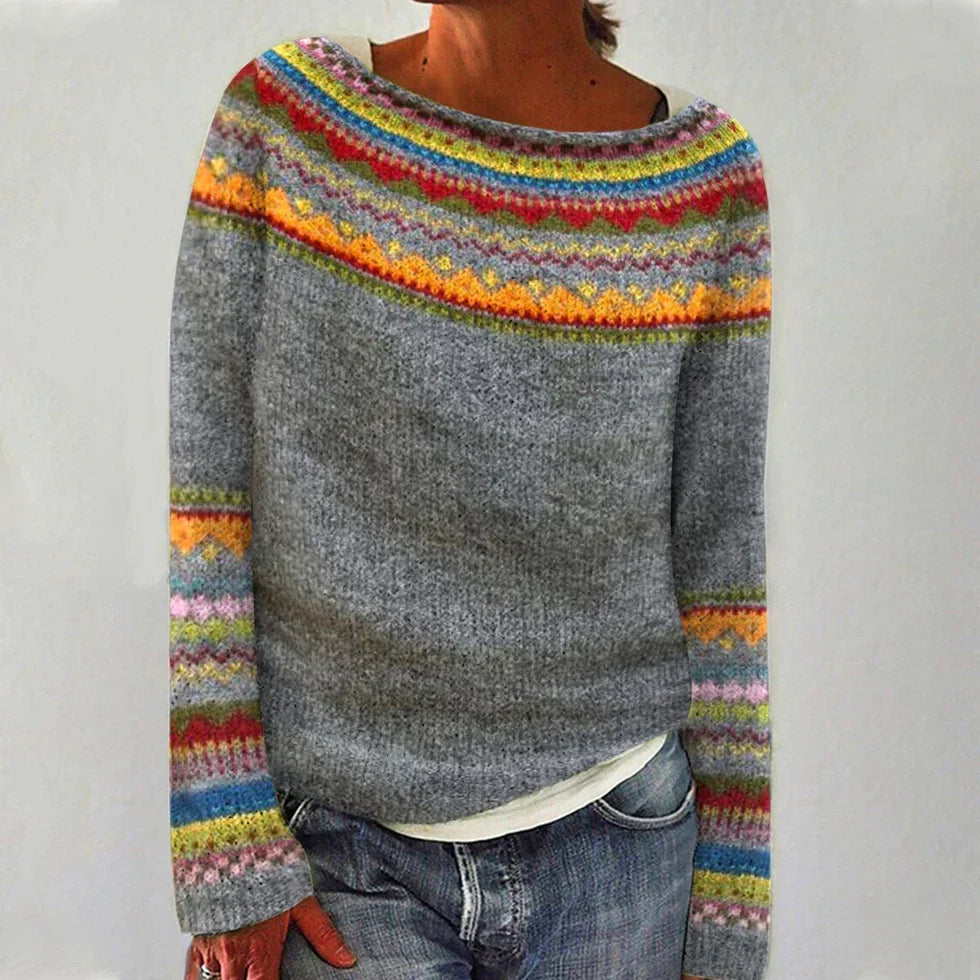 Kirra – Retro Knit Sweater for Women
