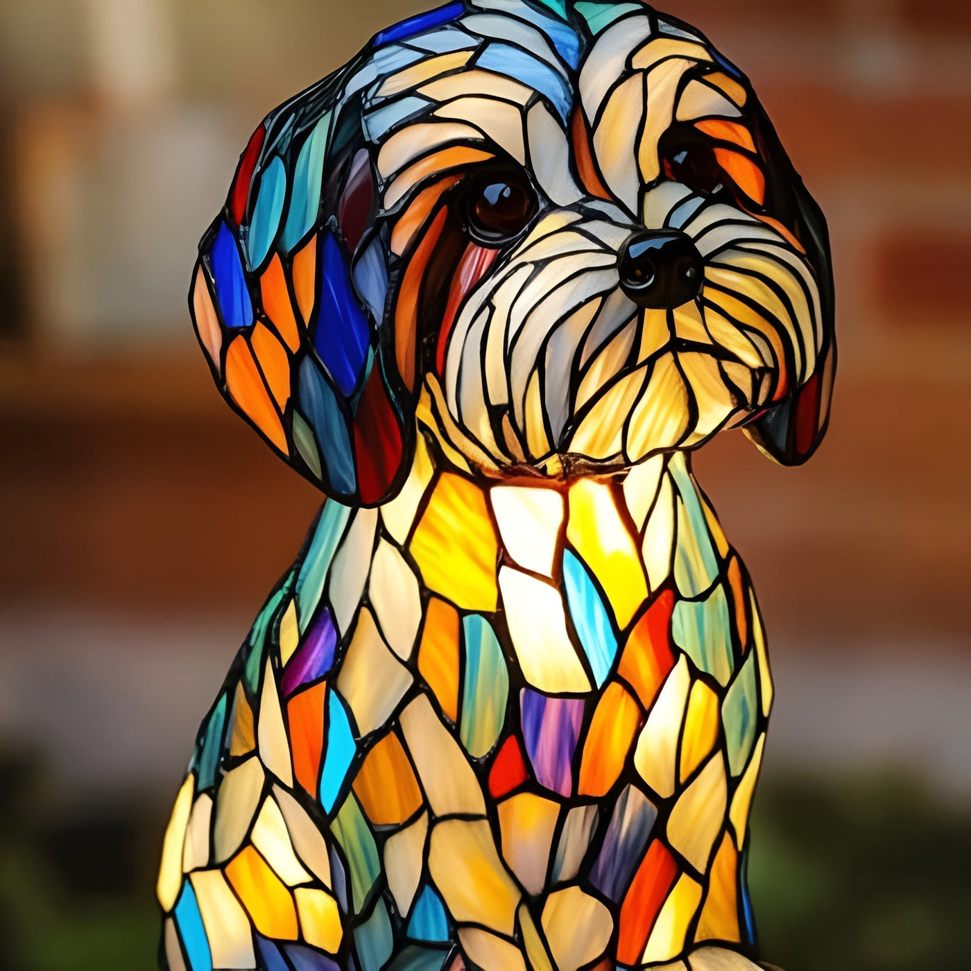 Orelis® | Magical Dog Lamp Made of Colorful Glass