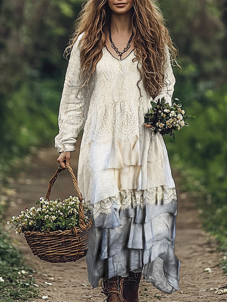 Mackenzie® | Linen Layered Maxi Dress