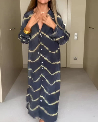 Julia™ | Bohemian Striped Maxi Dress