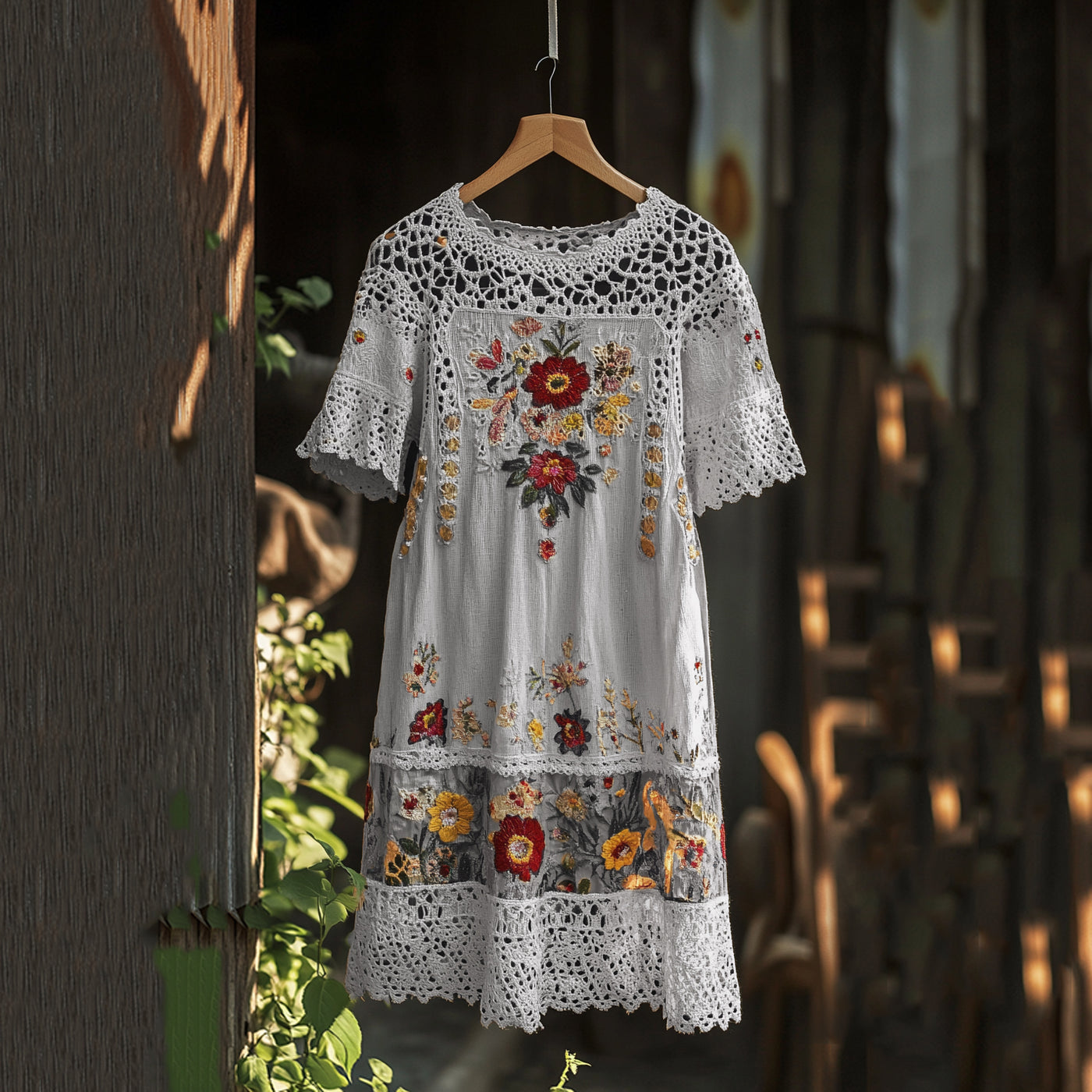 Madison® | Embroidered Long Blouse Dress