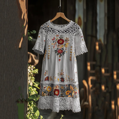 Madison® | Embroidered Long Blouse Dress