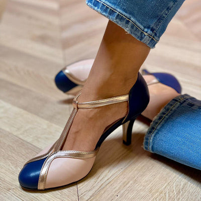 Eden® | Colorful and Comfortable T-Strap Pumps with Round Toe