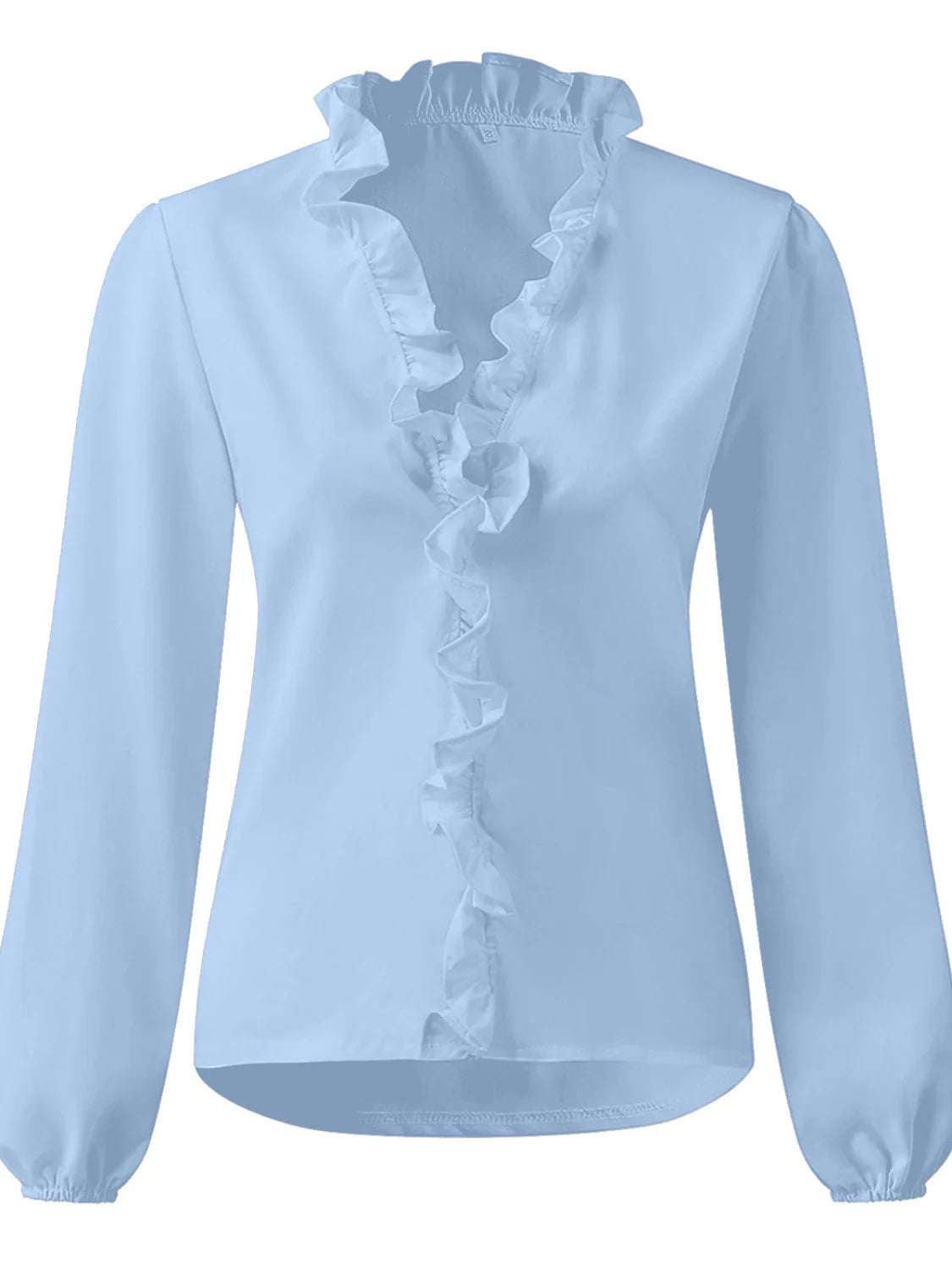 Maisie® | Ruffled V-Neck Long Sleeve Blouse