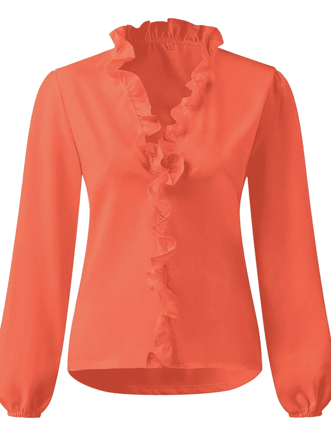 Maisie® | Ruffled V-Neck Long Sleeve Blouse