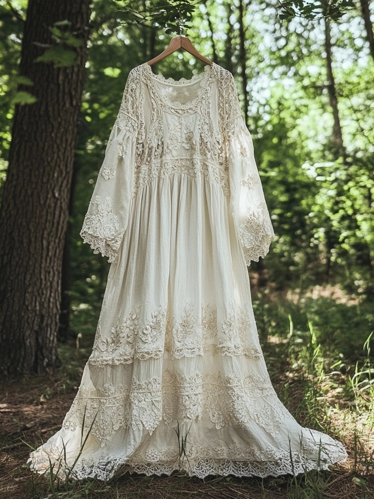 Jasmine® | Embroidered Lace Maxi Dress