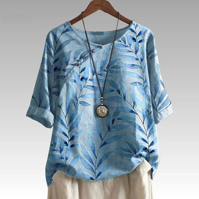 Celia® | Nature Inspired Button Detail Top