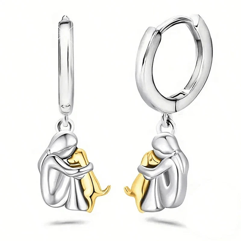 Millie® | Earrings with Dog Icon (Round Closure)