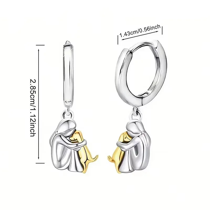 Millie® | Earrings with Dog Icon (Round Closure)