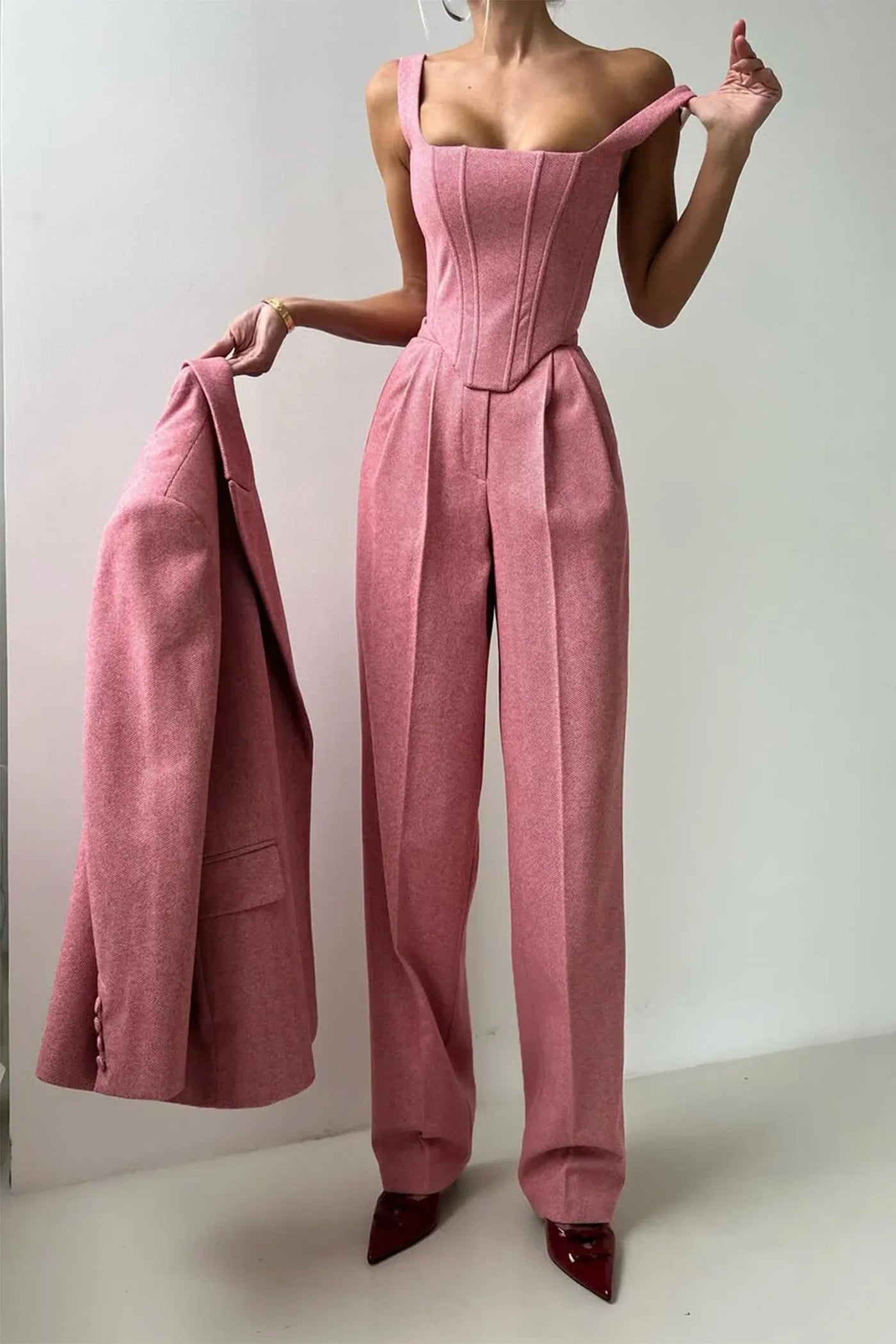 Dolce™ – Three-Piece Set with Double-Breasted Blazer