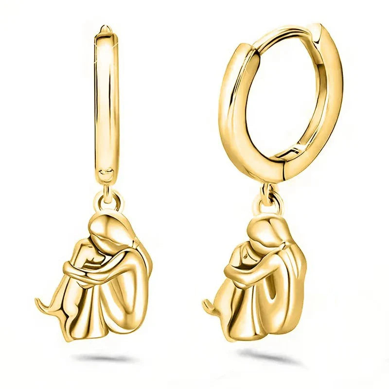 Millie® | Earrings with Dog Icon (Round Closure)