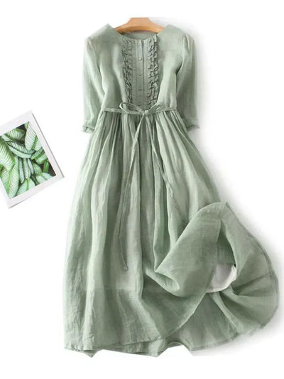 Laura™ – Elegant Linen Dress