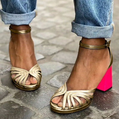 Lucinda® | Classic Orthopedic Sandals with Ankle Strap and Open Toes