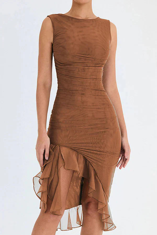 Charlotte Ruffled Midi Dress