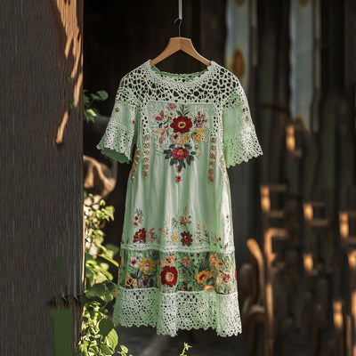 Madison® | Embroidered Long Blouse Dress