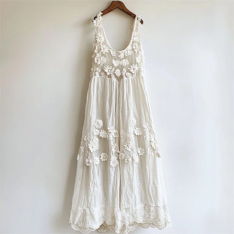 Heidi® | White Linen Tank Dress