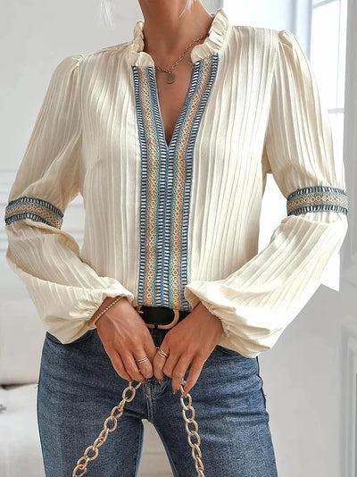 Belle® | Stunning V-Neck Blouse