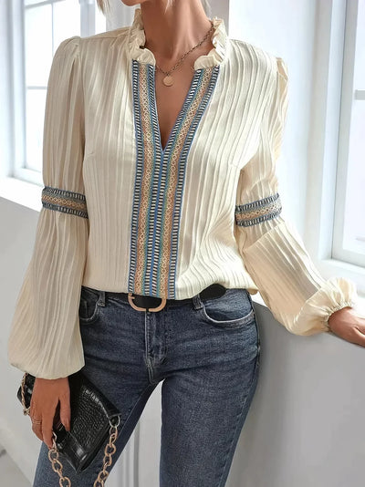 Belle® | Stunning V-Neck Blouse