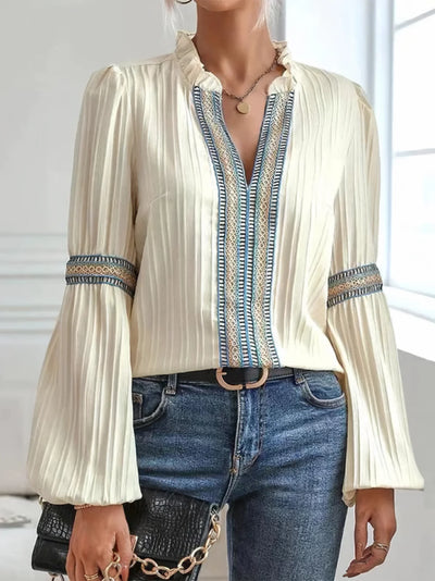 Belle® | Stunning V-Neck Blouse