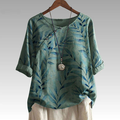 Celia® | Nature Inspired Button Detail Top