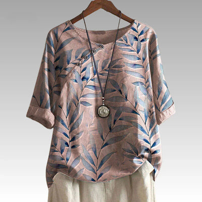 Celia® | Nature Inspired Button Detail Top