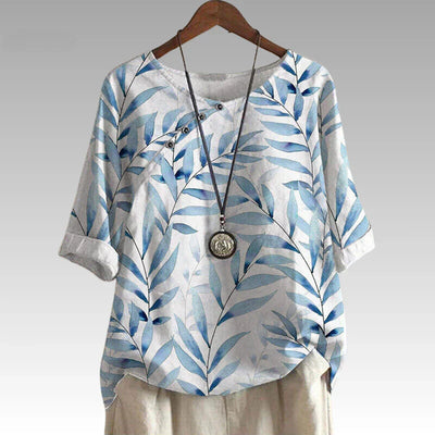 Celia® | Nature Inspired Button Detail Top