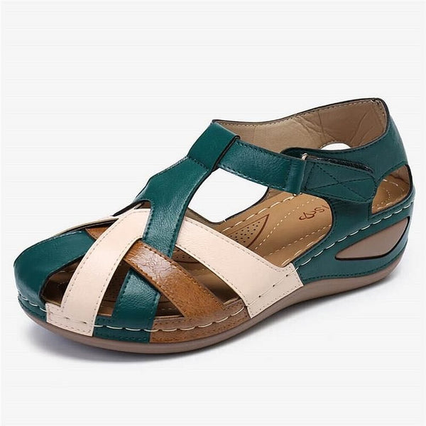 Elsie® | Casual Leather Sandals with Anchor