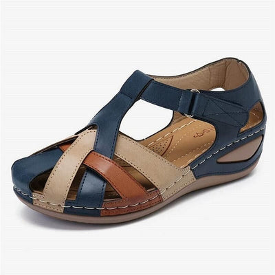 Elsie® | Casual Leather Sandals with Anchor